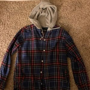 Men’s PACSUN flannel with hood